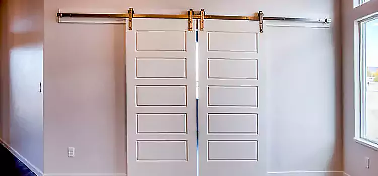 Glass Barn Door with Installation Hardware Kit Wheeling
